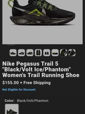 Nike Women's Trail Running Shoe - Black/Volt/Phantom